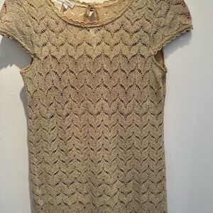 Elegant Lace Gold Dress